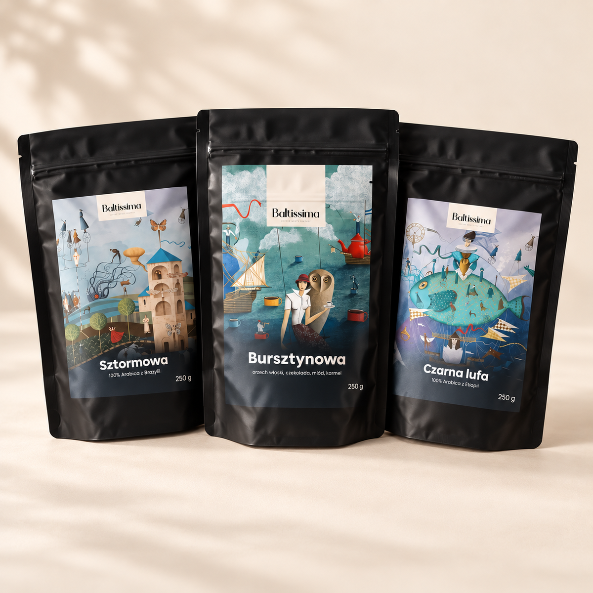 Trzy smaki Baltissima — zestaw 3 × 250 g